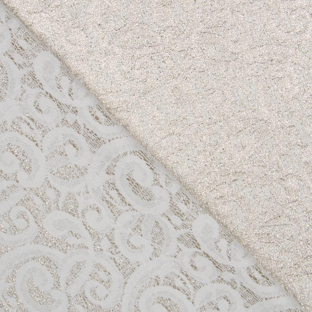 Encaje Lamé Oro Blanco - Ribes y Casals