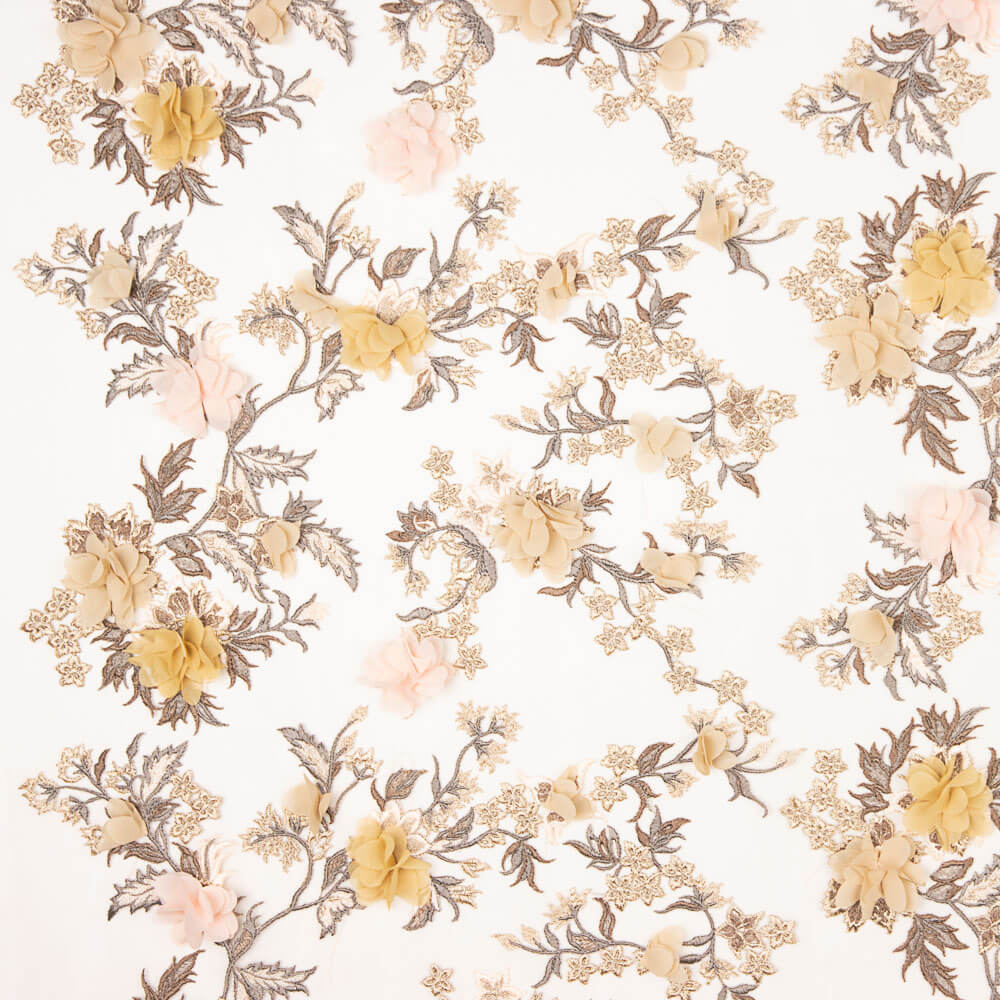 Encaje Lurex Fantasía Salmón - Ribes y Casals