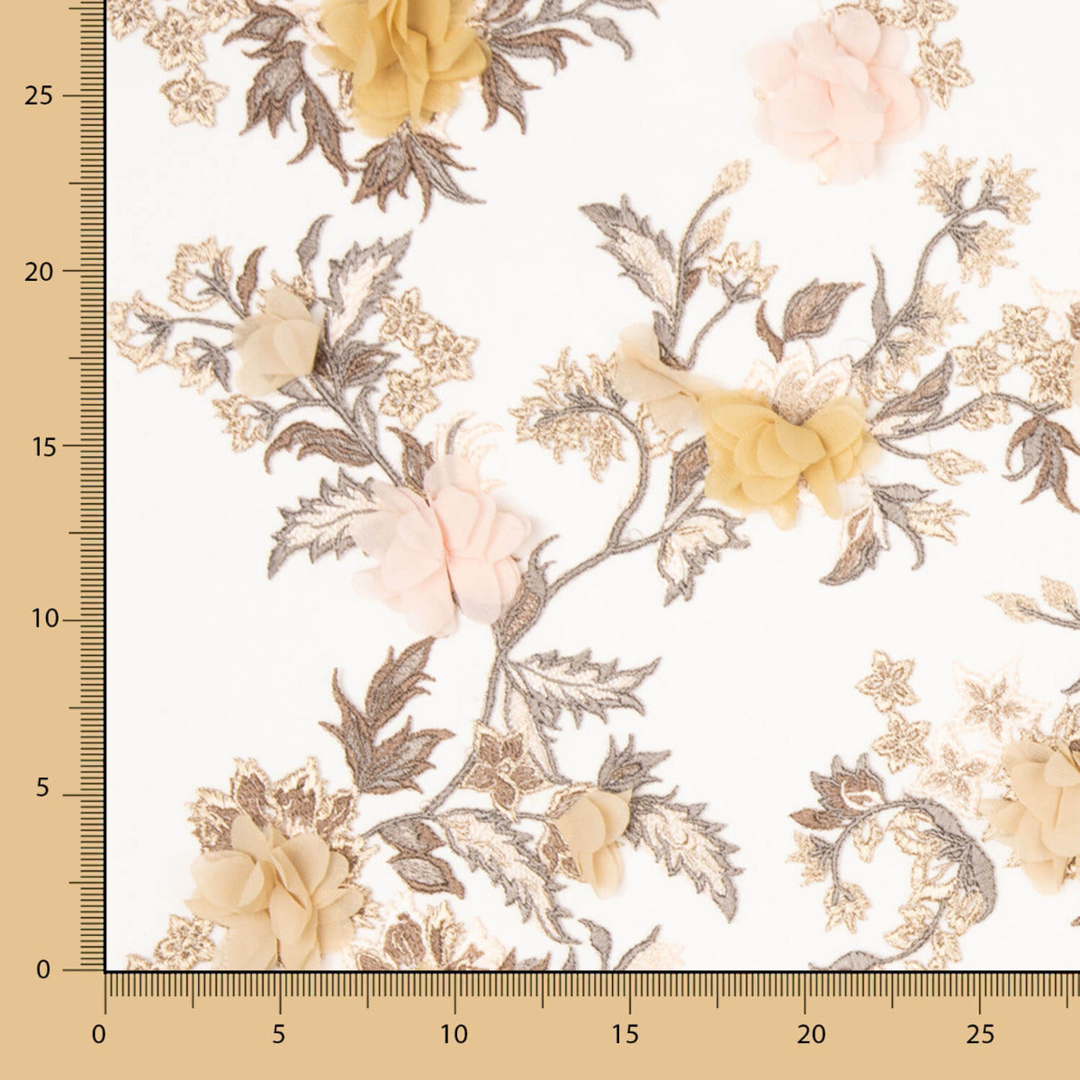 Encaje Lurex Fantasía Salmón - Ribes y Casals