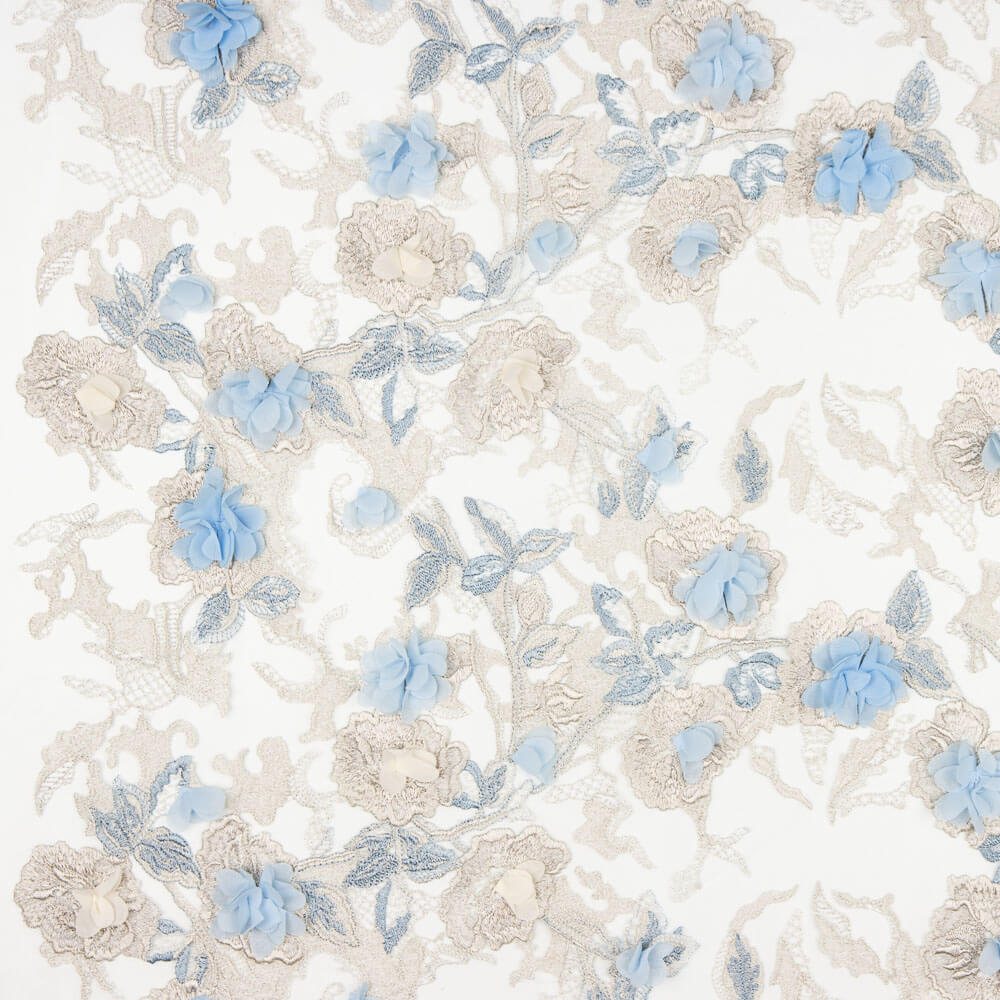 Encaje Lurex Fantasía Verde Agua - Ribes y Casals