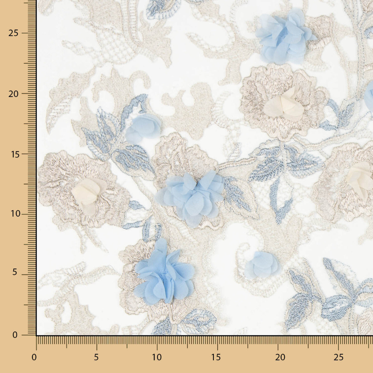 Encaje Lurex Fantasía Verde Agua - Ribes y Casals