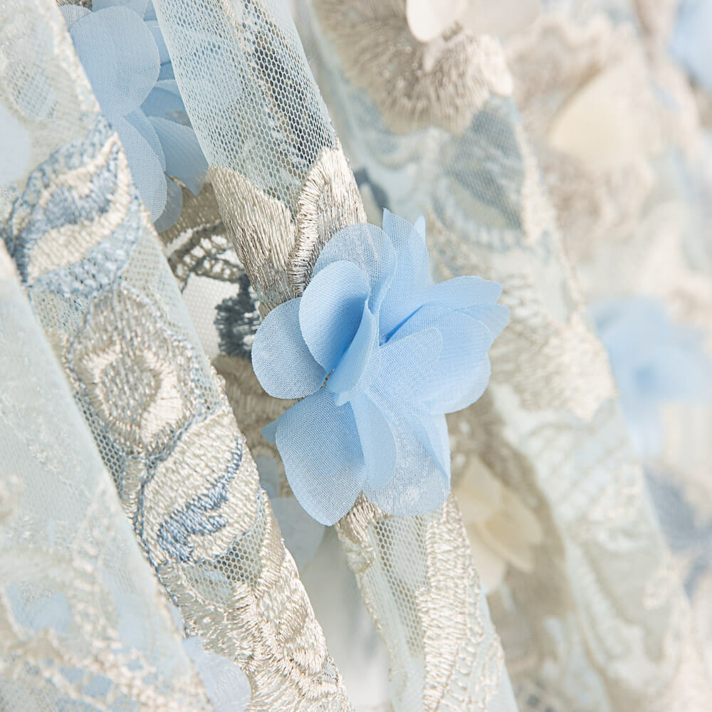 Encaje Lurex Fantasía Verde Agua - Ribes y Casals