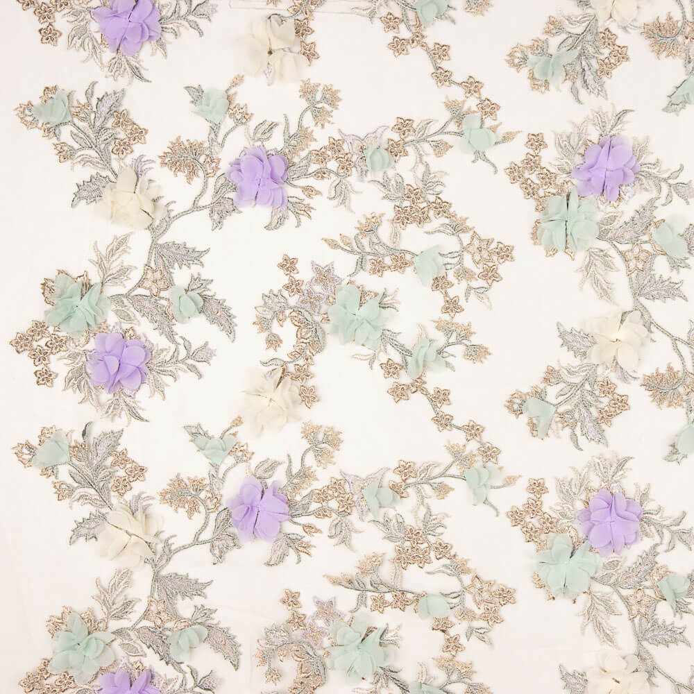 Encaje Lurex Fantasía Verde Pálido - Ribes y Casals