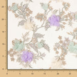 Retal Encaje Lurex Fantasía Verde Pálido 70x130 cm - Ribes y Casals