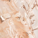 Encaje Ramas Lentejuela Salmón - Ribes y Casals