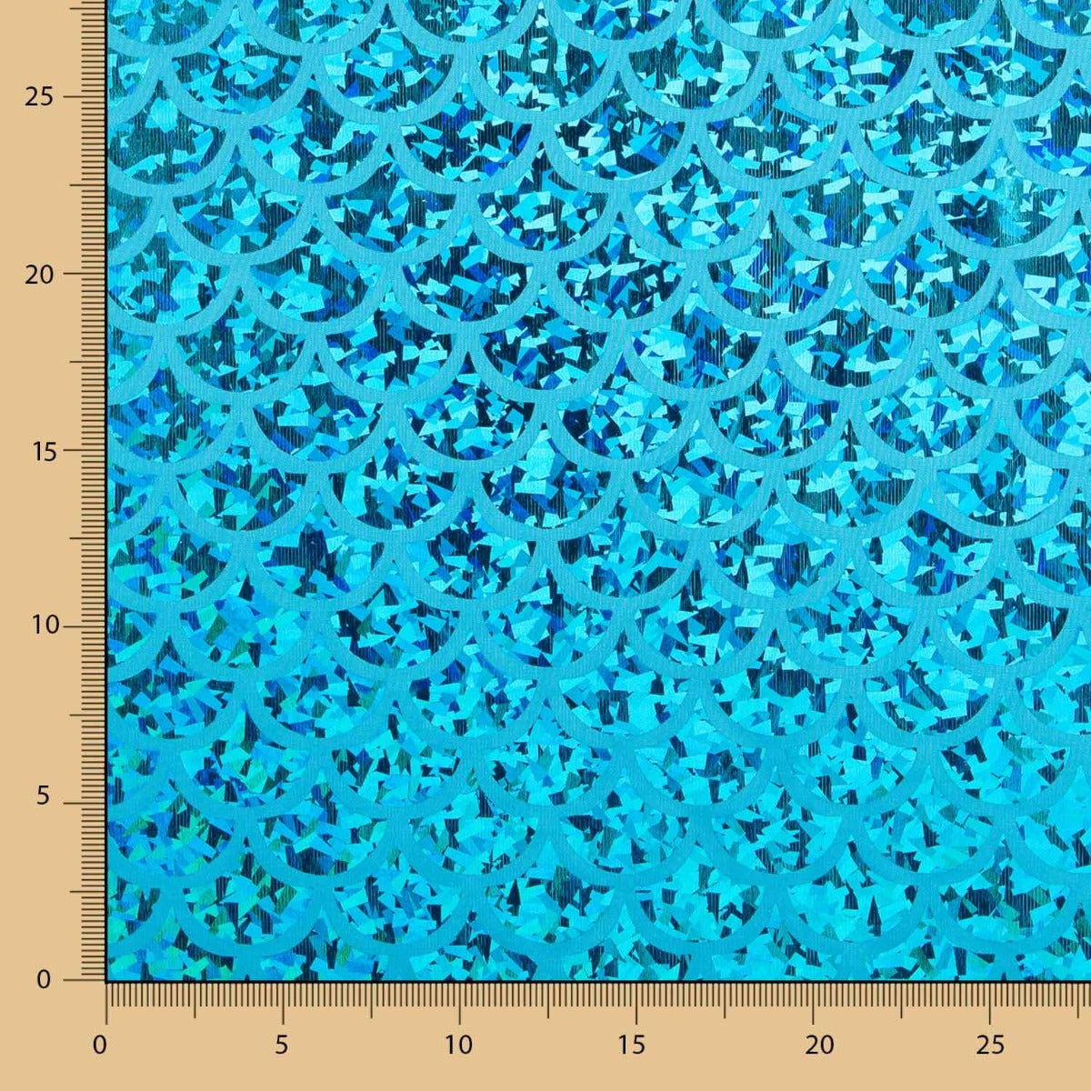 Foil Printed Escamas Hologram Azul - Ribes y Casals