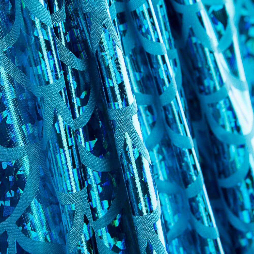 Foil Printed Escamas Hologram Azul - Ribes y Casals