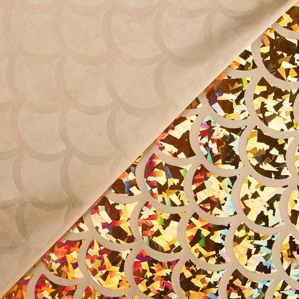 Foil Printed Escamas Hologram Oro - Ribes y Casals