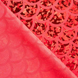 Foil Printed Escamas Hologram Rojo - Ribes y Casals