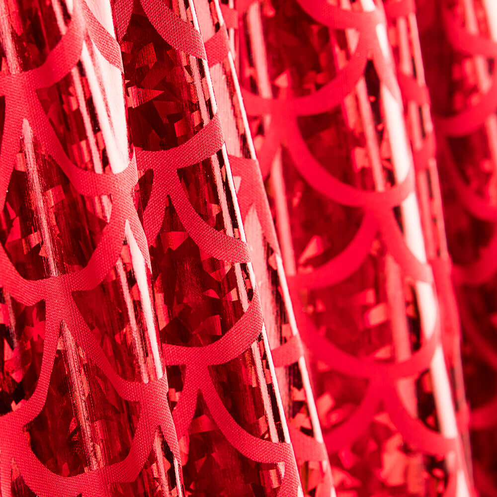 Foil Printed Escamas Hologram Rojo - Ribes y Casals