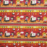 Estampado Algodón Vaquero Fondo Rojo - Ribes y Casals