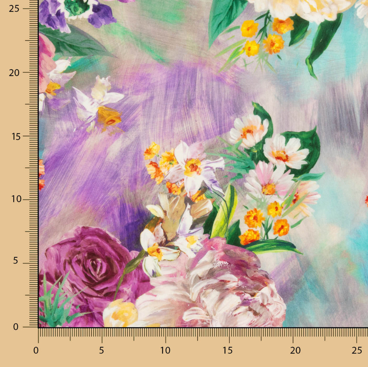 Fama Strecht Cretona Acuarela Verde - Ribes y Casals