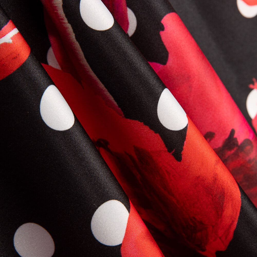 Fama Strecht Flores Lunar Negro - Ribes y Casals