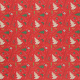 Fieltro Estampado Navidad Árboles Rojo - Ribes y Casals