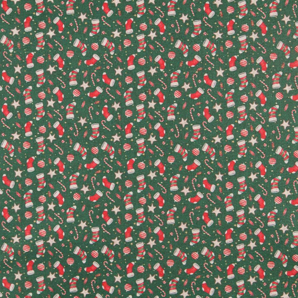 Fieltro Estampado Navidad Calcetín Verde - Ribes y Casals