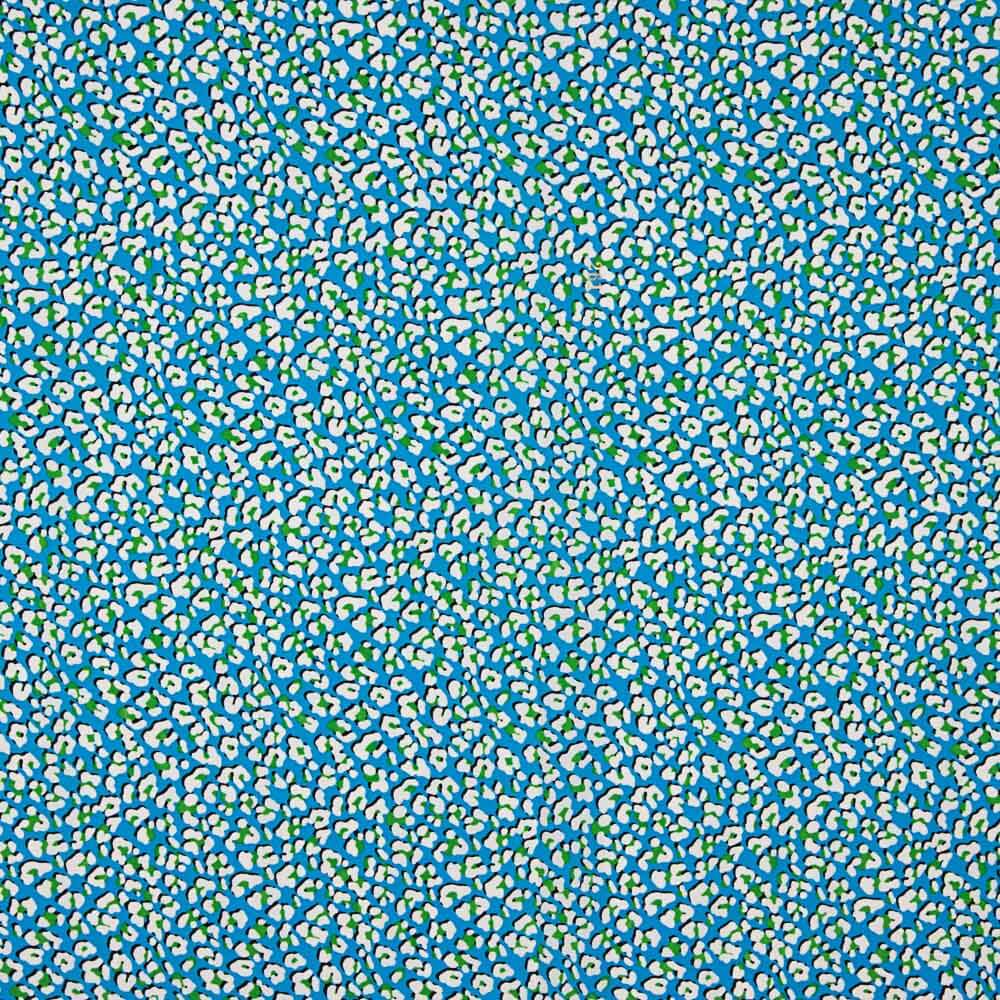 Crep Poliéster Leopardo Azul - Ribes y Casals