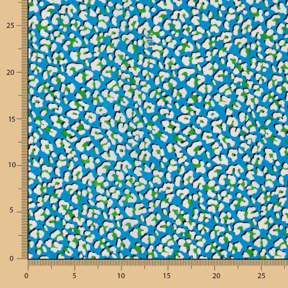 Crep Poliéster Leopardo Azul - Ribes y Casals