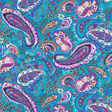 Crepe Poliéster Cachemire Turquesa - Ribes y Casals