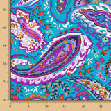 Crepe Poliéster Cachemire Turquesa - Ribes y Casals