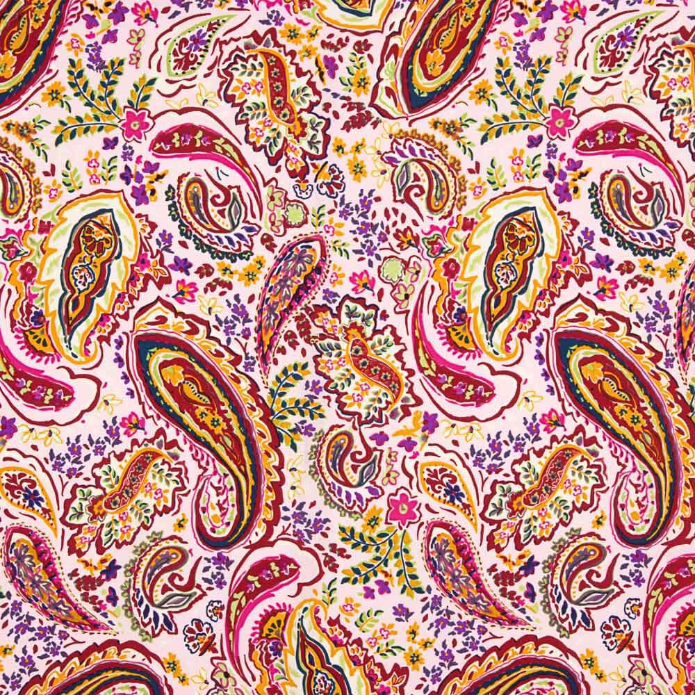 Crepe Poliéster Cachemire Rojos - Ribes y Casals