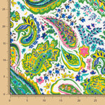 Crepe Poliéster Cachemire Verde Jade - Ribes y Casals