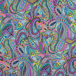 Crepe Poliéster Cachemire Saturado Azules - Ribes y Casals