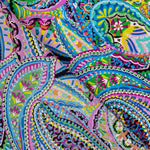 Crepe Poliéster Cachemire Saturado Azules - Ribes y Casals