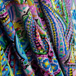 Crepe Poliéster Cachemire Saturado Azules - Ribes y Casals