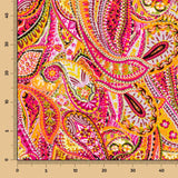 Crepe Poliéster Cachemire Saturado Fucsias - Ribes y Casals