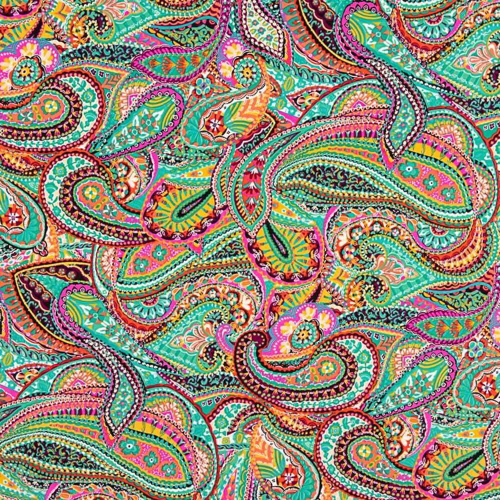 Crepe Poliéster Cachemire Saturado Verde Jade - Ribes y Casals