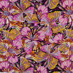 Crepe Poliéster Mariposa Magenta - Ribes y Casals