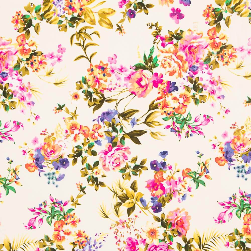 Crepe Floral Crudo - Ribes y Casals