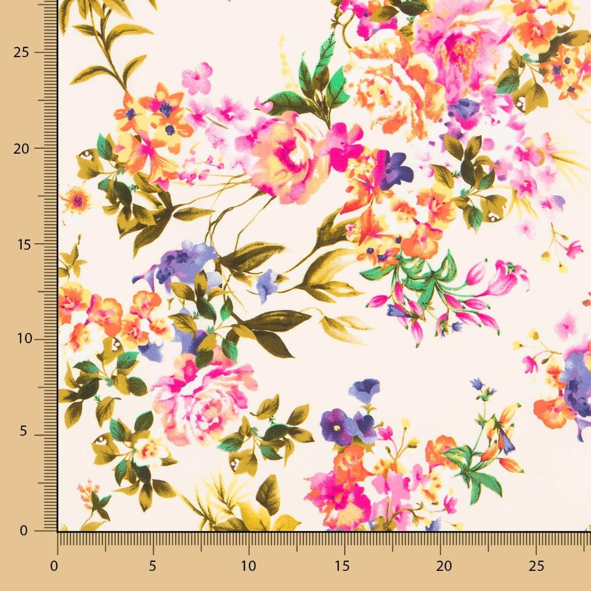 Crepe Floral Crudo - Ribes y Casals