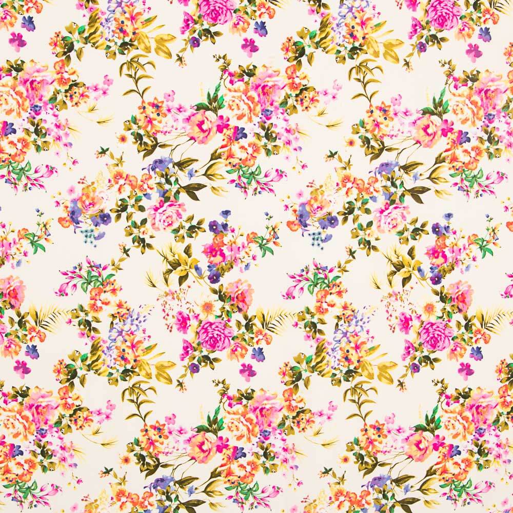 Crepe Floral Crudo - Ribes y Casals