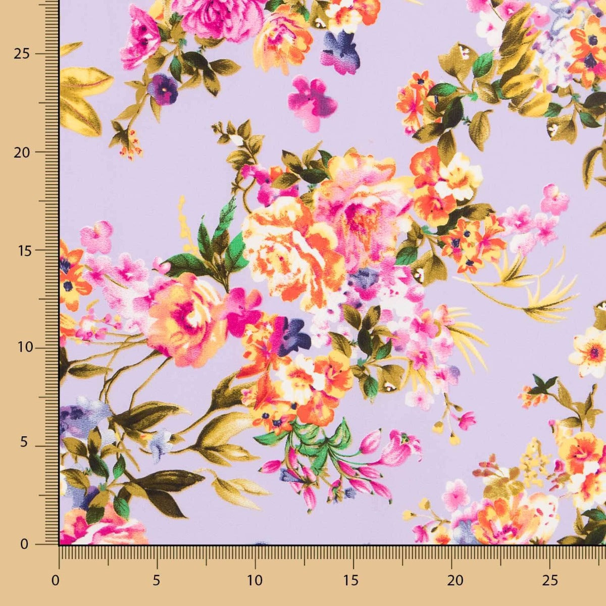 Crepe Floral Malva - Ribes y Casals