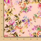 Crepe Floral Salmón - Ribes y Casals