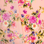 Crepe Floral Salmón - Ribes y Casals