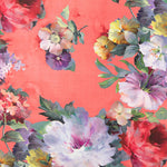 Fama Strech Flor Acuarela Coral - Ribes y Casals