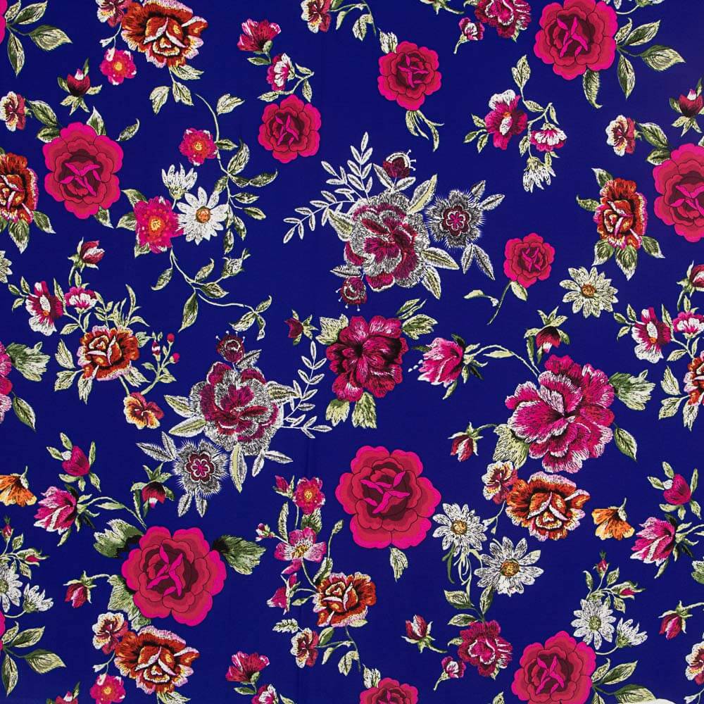 Crepe Mantón Manila Azul - Ribes y Casals