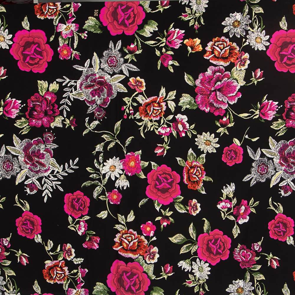 Retal Crepe Mantón Manila Negro 110x150 cm - Ribes y Casals