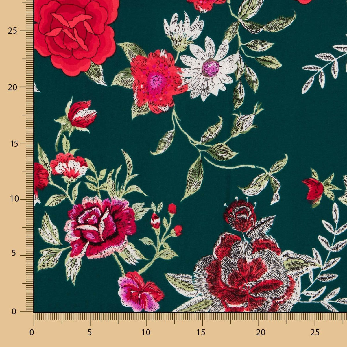 Crepe Mantón Manila Verde Botella - Ribes y Casals