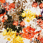 Gabardina Elástica Flor Lunar Pistacho - Ribes y Casals