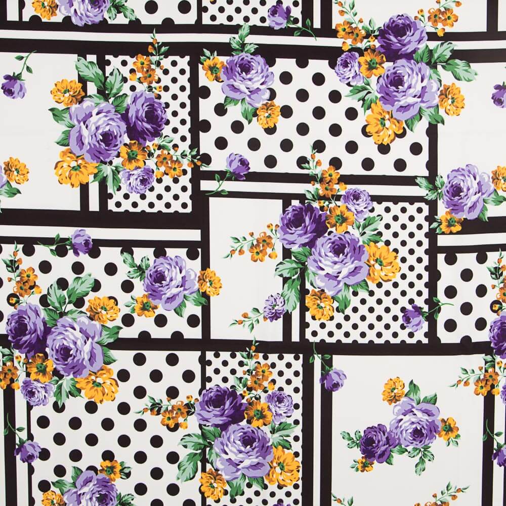 Bielástico Patch Cretona Malva - Ribes y Casals