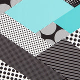 Retal Bielástico Patch Geo Aguamarina 135x145 cm - Ribes y Casals