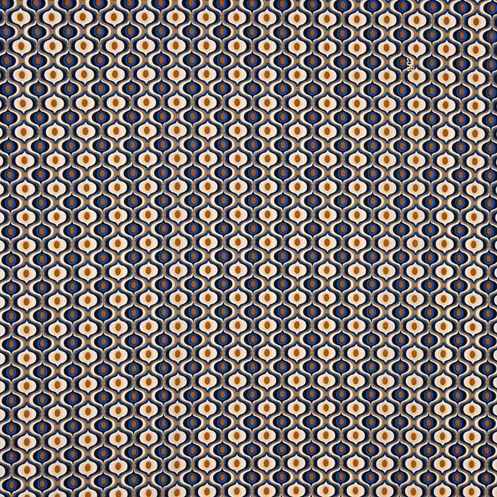 Crep Poliéster Geométrico Ojo Azul - Ribes y Casals