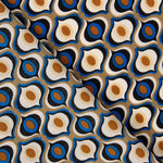 Crep Poliéster Geométrico Ojo Azul - Ribes y Casals