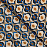 Crep Poliéster Geométrico Ojo Azul - Ribes y Casals