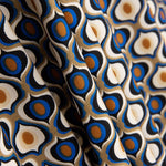 Crep Poliéster Geométrico Ojo Azul - Ribes y Casals