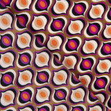 Crep Poliéster Geométrico Ojo Rosa - Ribes y Casals