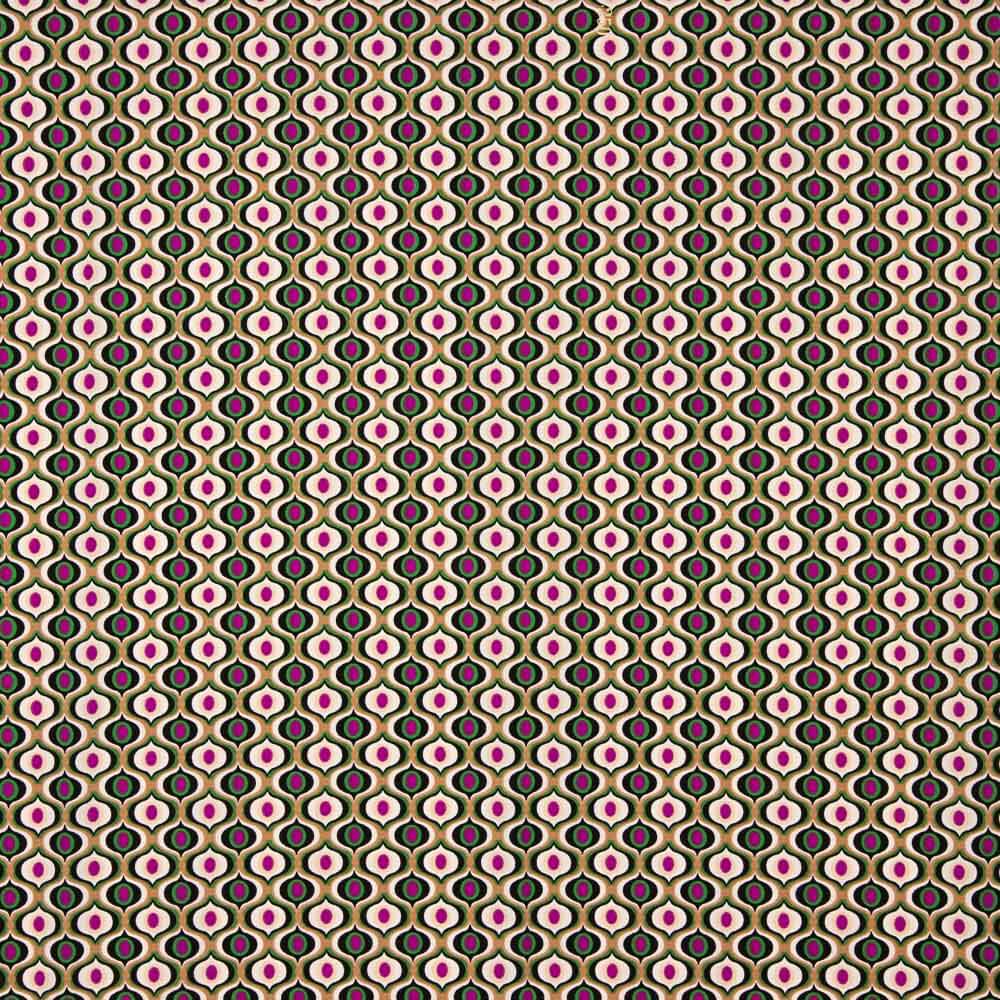 Crep Poliéster Geométrico Ojo Verde - Ribes y Casals